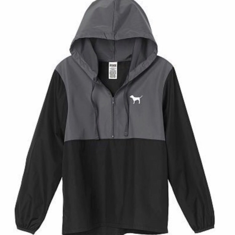 PINK victoria's secret rain jacket/quarter zip